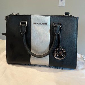 Michael Kors Black and Silver Purse